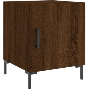 vidaXL Tables de chevet 2pcs chêne marron 40x40x50cm bois d'ingénierie pas cher