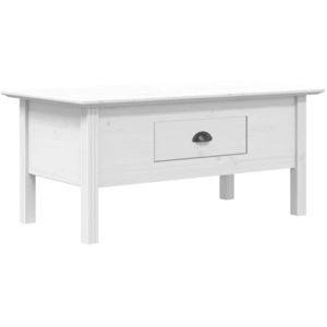 vidaXL Table basse BODO blanc 100x55x45 cm bois de pin massif pas cher