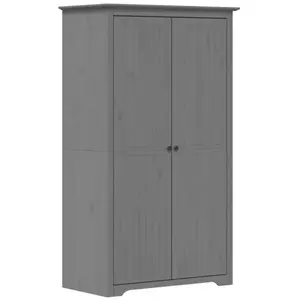 Comparateur de prix : vidaXL Garde-robe BODO gris 99x53,5x173 cm bois massif de pin
