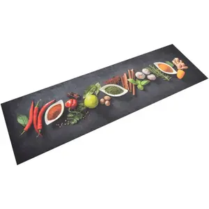 Comparateur de prix : vidaXL Tapis de cuisine lavable impression d'épices 45x150 cm velours