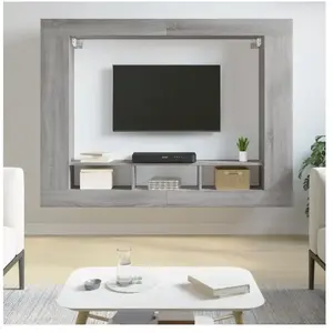 Comparateur de prix : vidaXL Meuble TV sonoma gris 152x22x113 cm bois d'ingénierie