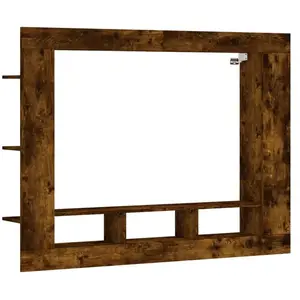 Comparateur de prix : vidaXL Meuble TV chêne fumé 152x22x113 cm bois d'ingénierie
