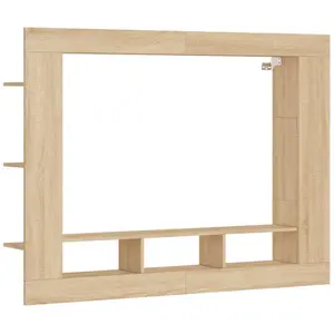 vidaXL Meuble TV chêne sonoma 152x22x113 cm bois d'ingénierie