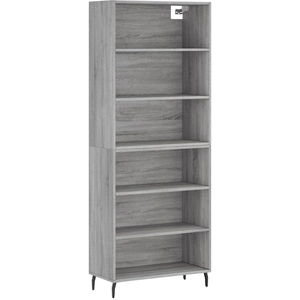 vidaXL Buffet sonoma gris 69,5x32,5x180 cm bois d'ingénierie pas cher