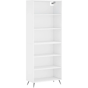 vidaXL Buffet blanc 69,5x32,5x180 cm bois d'ingénierie pas cher