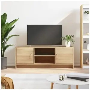 Comparateur de prix : vidaXL Meuble TV chêne sonoma 102x30x37,5 cm bois d'ingénierie