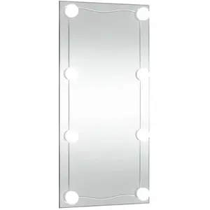 Comparateur de prix : vidaXL Miroir mural avec lumières LED 30x60 cm verre rectangulaire