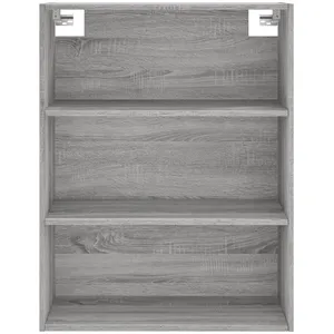 vidaXL Buffet haut Sonoma gris 69,5x34x180 cm Bois d'ingénierie pas cher