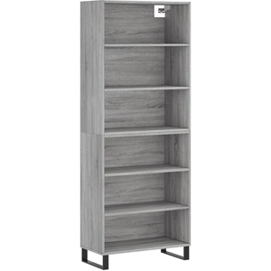 vidaXL Buffet haut Sonoma gris 69,5x34x180 cm Bois d'ingénierie pas cher