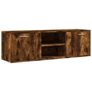 vidaXL Meuble TV chêne fumé 120x34x37 cm bois d'ingénierie pas cher