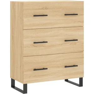 vidaXL Buffet haut Chêne sonoma 69,5x34x180 cm Bois d'ingénierie pas cher