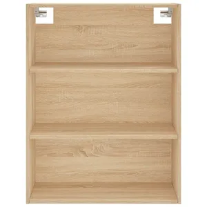 vidaXL Buffet haut Chêne sonoma 69,5x34x180 cm Bois d'ingénierie pas cher