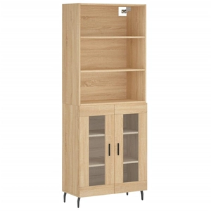 vidaXL Buffet haut Chêne sonoma 69,5x34x180 cm Bois d'ingénierie pas cher