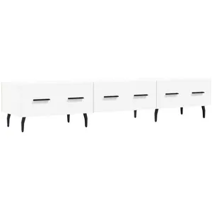 vidaXL Meuble TV blanc 150x36x30 cm bois d'ingénierie pas cher