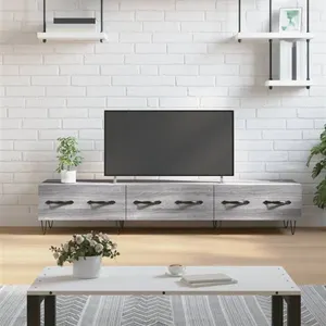 vidaXL Meuble TV sonoma gris 150x36x30 cm bois d'ingénierie pas cher