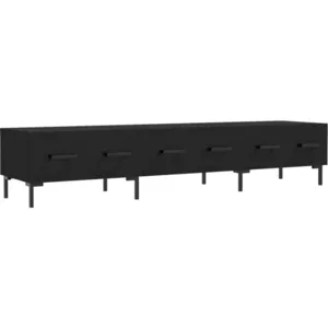 vidaXL Meuble TV noir 150x36x30 cm bois d'ingénierie