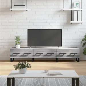 vidaXL Meuble TV sonoma gris 150x36x30 cm bois d'ingénierie pas cher