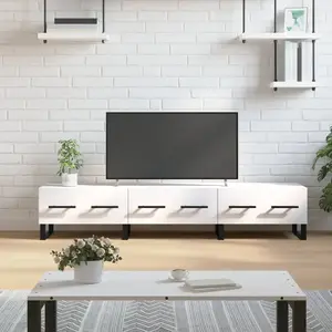 Comparateur de prix : vidaXL Meuble TV blanc 150x36x30 cm bois d'ingénierie
