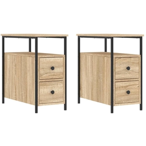 vidaXL Tables de chevet 2 pcs chêne sonoma 30x60x60 cm bois ingénierie pas cher