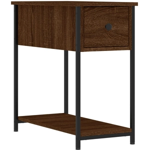 vidaXL Table de chevet chêne marron 30x60x60 cm bois d'ingénierie pas cher