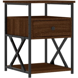 vidaXL Tables de chevet 2pcs chêne marron 40x42x55cm bois d'ingénierie pas cher