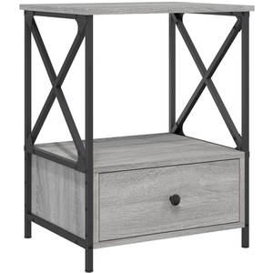 vidaXL Tables de chevet 2 pcs sonoma gris 50x41x65 cm bois ingénierie pas cher