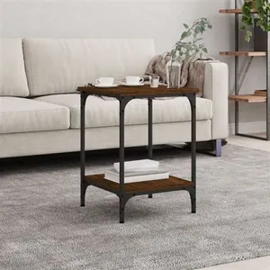 vidaXL Table basse chêne marron 40x40x55 cm bois d'ingénierie pas cher