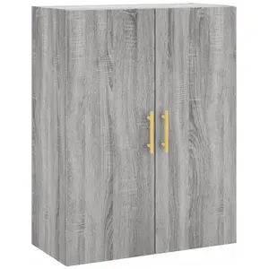 vidaXL Armoire murale sonoma gris 69,5x34x90 cm pas cher