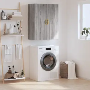 vidaXL Armoire murale sonoma gris 69,5x34x90 cm pas cher