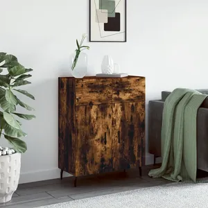 vidaXL Buffet chêne fumé 69,5x34x90 cm bois d'ingénierie pas cher
