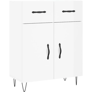 vidaXL Buffet Blanc brillant 69,5x34x90 cm Bois d'ingénierie pas cher