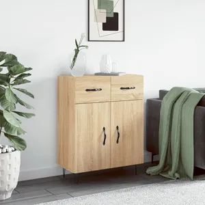 vidaXL Buffet chêne sonoma 69,5x34x90 cm bois d'ingénierie pas cher