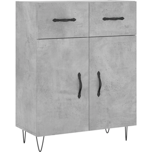 vidaXL Buffet gris béton 69,5x34x90 cm bois d'ingénierie pas cher