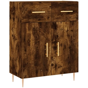 vidaXL Buffet chêne fumé 69,5x34x90 cm bois d'ingénierie pas cher