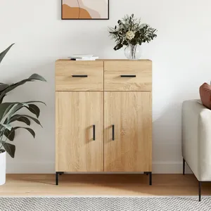 vidaXL Buffet chêne sonoma 69,5x34x90 cm bois d'ingénierie pas cher