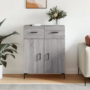 vidaXL Buffet sonoma gris 69,5x34x90 cm bois d'ingénierie pas cher
