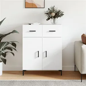 vidaXL Buffet blanc 69,5x34x90 cm bois d'ingénierie pas cher