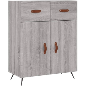 vidaXL Buffet sonoma gris 69,5x34x90 cm bois d'ingénierie pas cher