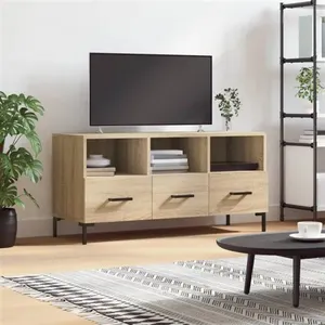vidaXL Meuble TV chêne sonoma 102x36x50 cm bois d'ingénierie pas cher