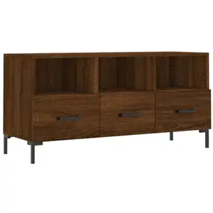 vidaXL Meuble TV chêne marron 102x36x50 cm bois d'ingénierie pas cher