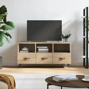 vidaXL Meuble TV chêne sonoma 102x36x50 cm bois d'ingénierie pas cher