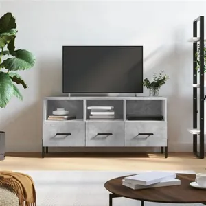 Comparateur de prix : vidaXL Meuble TV gris béton 102x36x50 cm bois d'ingénierie