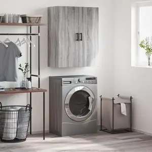 vidaXL Armoire murale sonoma gris 69,5x34x90 cm pas cher