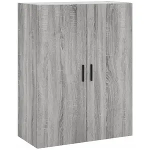 vidaXL Armoire murale sonoma gris 69,5x34x90 cm pas cher