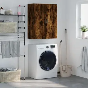 vidaXL Armoire murale chêne fumé 69,5x34x90 cm pas cher