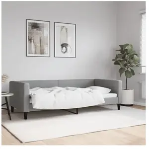 vidaXL Lit de repos gris clair 90x200 cm Tissu