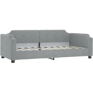 vidaXL Lit de repos gris clair 90x200 cm Tissu pas cher