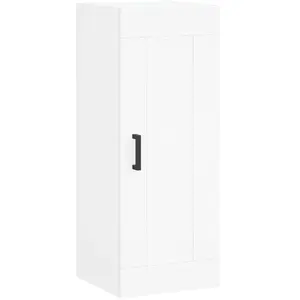 vidaXL Armoire murale blanc 34,5x34x90 cm bois d'ingénierie pas cher