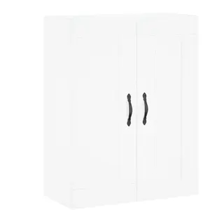 vidaXL Armoire murale blanc 69,5x34x90 cm bois d'ingénierie pas cher