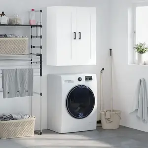 vidaXL Armoire murale blanc 69,5x34x90 cm bois d'ingénierie pas cher